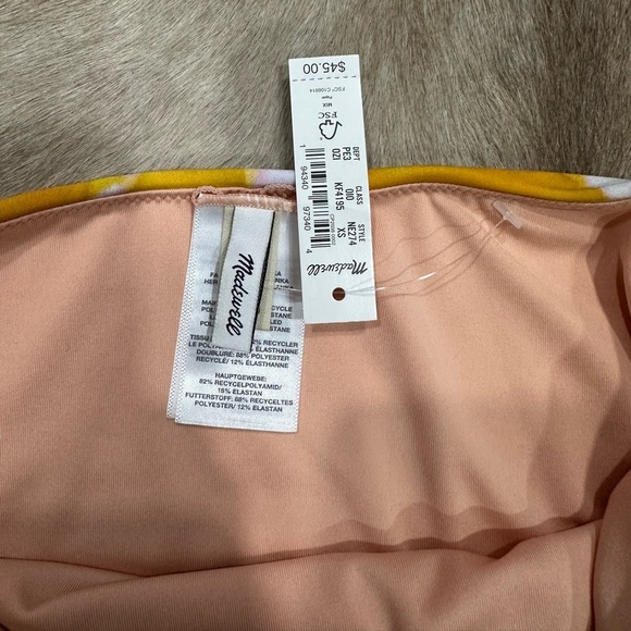Madewell Second Wave Retro High Waist Bikini Bottom Watercolor Floral XS NWT - Picture 3 of 5